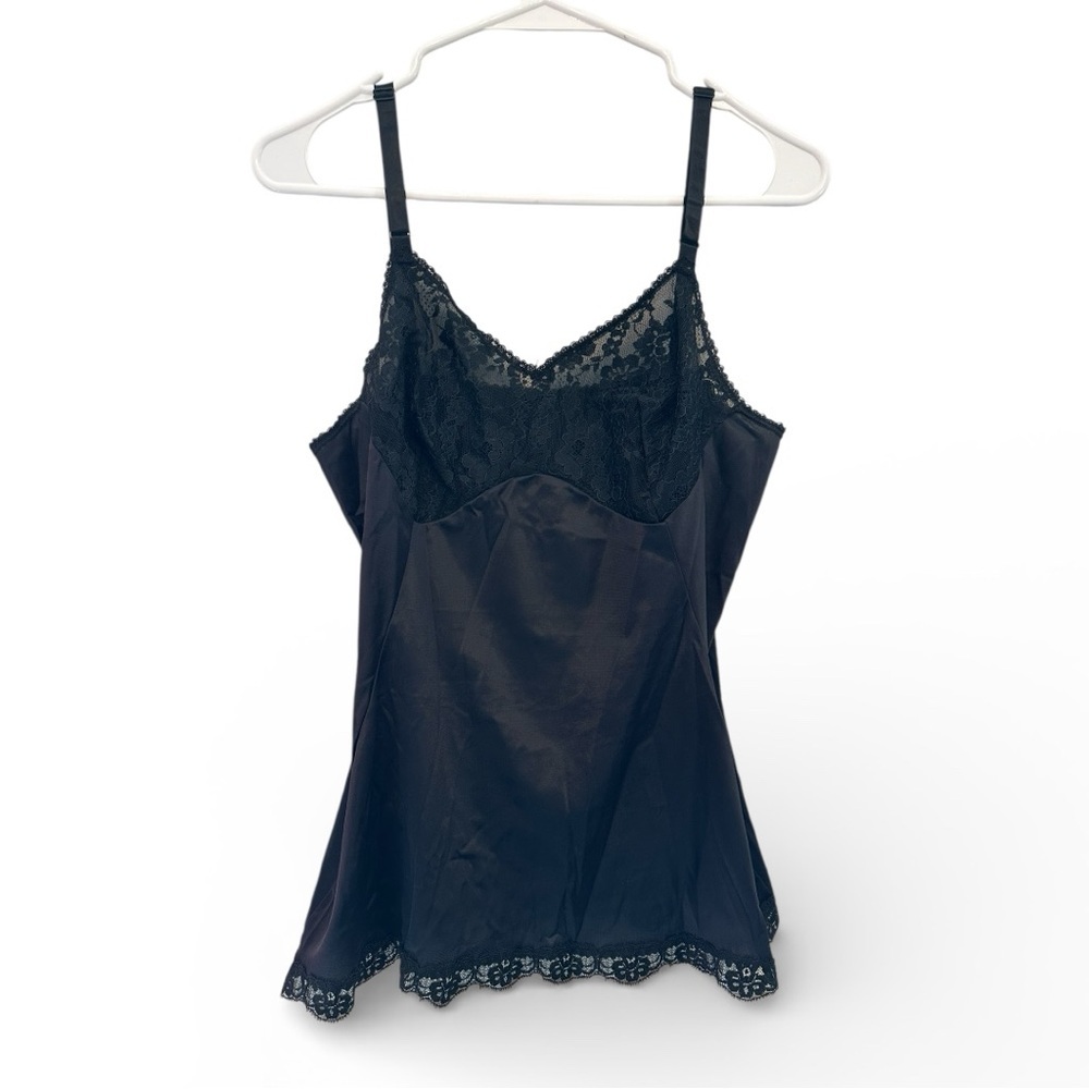 Vintage 70’s/80’s Sears Brand Black Lace Chemise Size 36 (s/m) - Picture 1 of 7